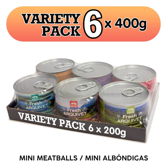 Fresh - VARIETY PACK de MINI albóndigas 6x200gr - Arquivet