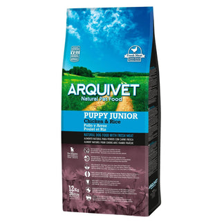 Pienso Super Premium de Pollo y Arroz para cachorros (carne fresca) - Arquivet