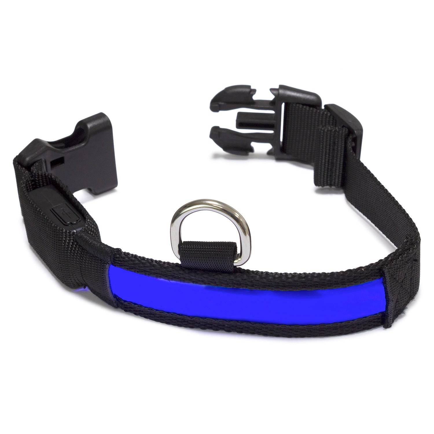 Collar Luminoso LED Azul - talla L 48-60cm/2,5cm