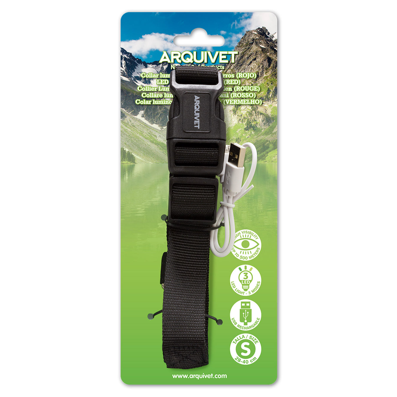 Collar luminoso LED - Rojo
