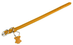 Beige smooth leather necklace - Arquivet