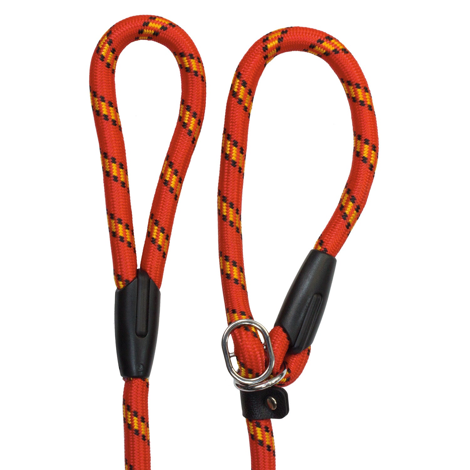 Tirador deslizante cuerda de montaña - Cuello ajustable - reflectante rojo - ∅1,3cm x 1,2m