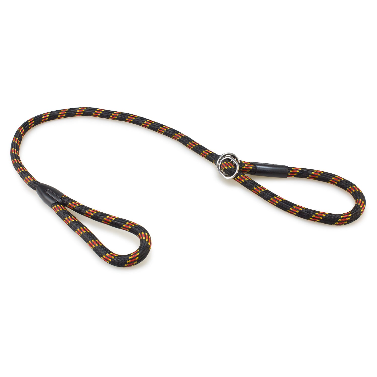Tirador deslizante cuerda de montaña - Cuello ajustable - reflectante negro - ∅1,3cm x 1,2m